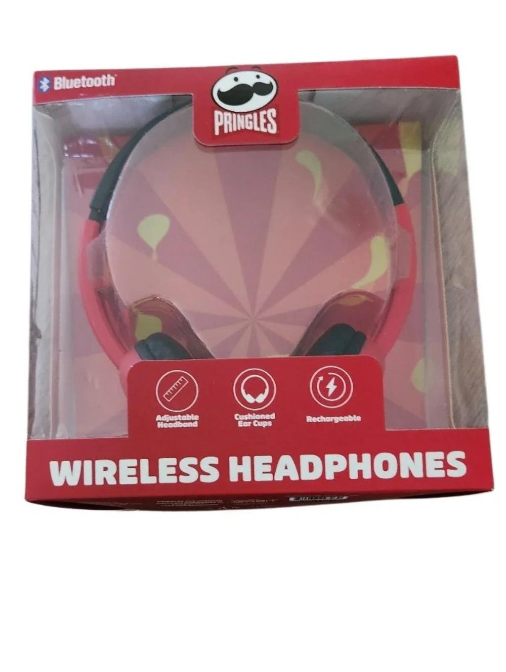 Pringle Red and Black Wireless Bluetooth Headphones Youth New In Box